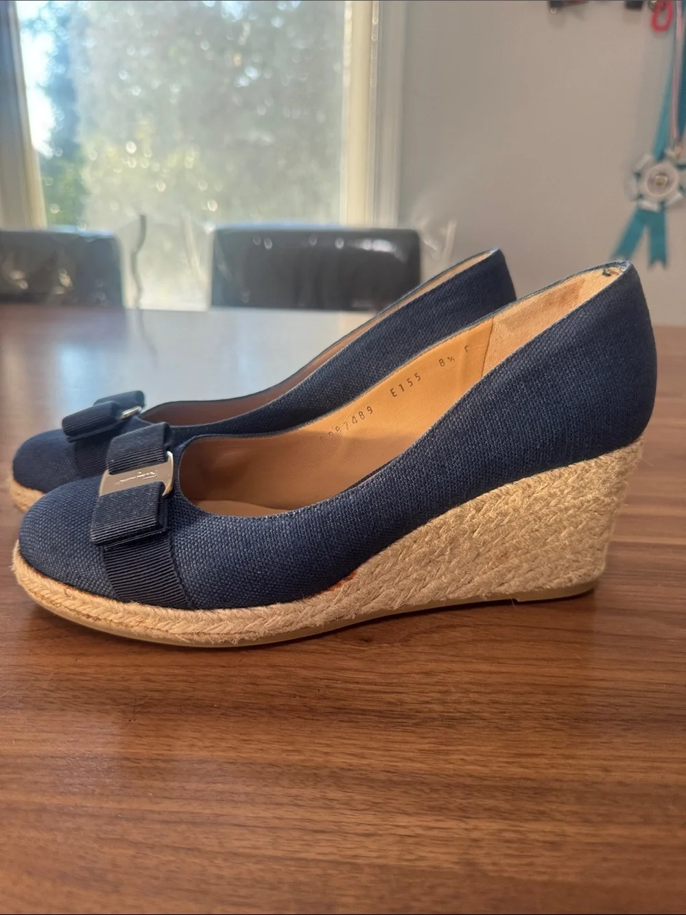 Salvatore Ferragamo denim wedges